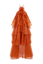 Load image into Gallery viewer, Jesmin Sleeveless Flower Layered Folds Maxi Dress