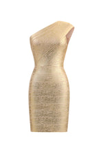 Load image into Gallery viewer, Lika Metallic Mini Cocktail Dress
