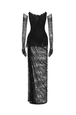 Load image into Gallery viewer, Thandiwe Lace Strapless Maxi Dress