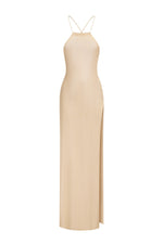 Load image into Gallery viewer, Hailey Halter Knitted Midi Dress
