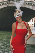 Load image into Gallery viewer, Rosee Sleeveless Bandage Midi Dress