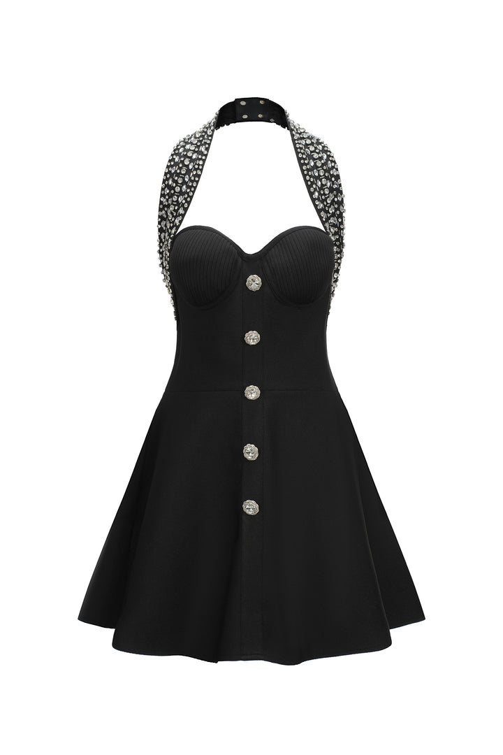 Traci Halter Strapless Sleeveless Mini Dress