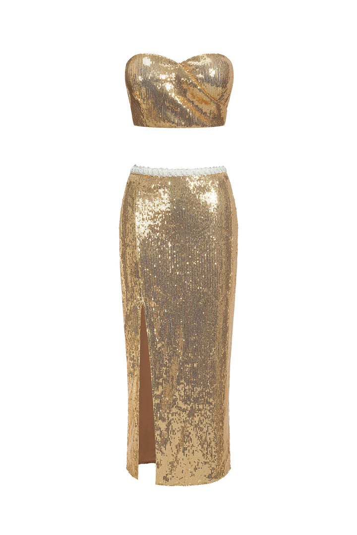 Donnica Strapless Midi Dress