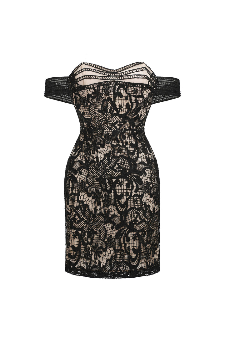 Fero One Shoulder Lace Mini Dress