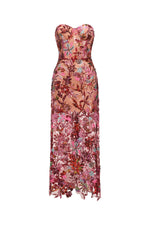 Load image into Gallery viewer, Lilya Off-the-Shoulder Embroidery Sequin Maxi Dress