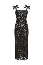 Load image into Gallery viewer, Lucretia Sleeveless Lace Bow Maxi Dress