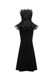 Oria Sleeveless Fishtail Bandage Maxi Dress