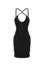 Load image into Gallery viewer, Veren Halter Sleeveless V-Neck Hollow Out Bandage Mini Dress