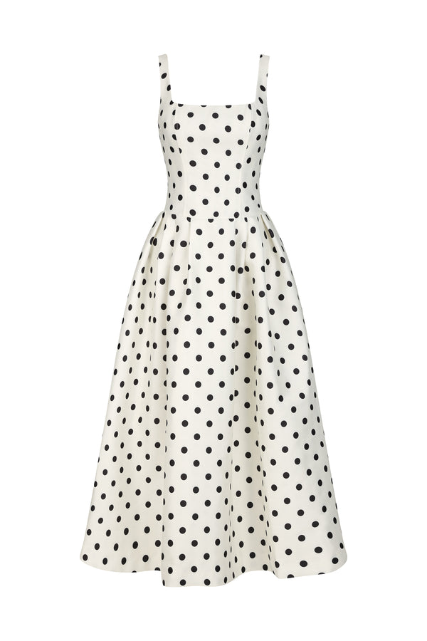 Zada Sleeveless Wave Point Maxi Dress