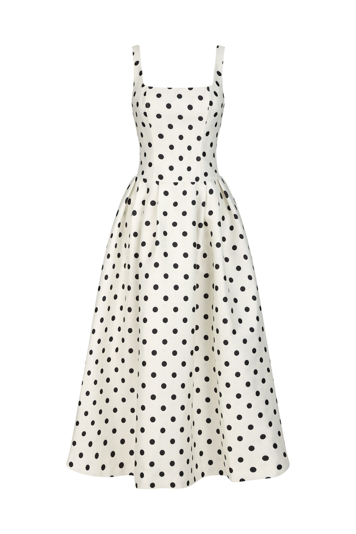 Zada Sleeveless Wave Point Maxi Dress