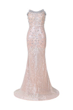 Load image into Gallery viewer, Kori Strapless Diamond Sequins Maxi Dress