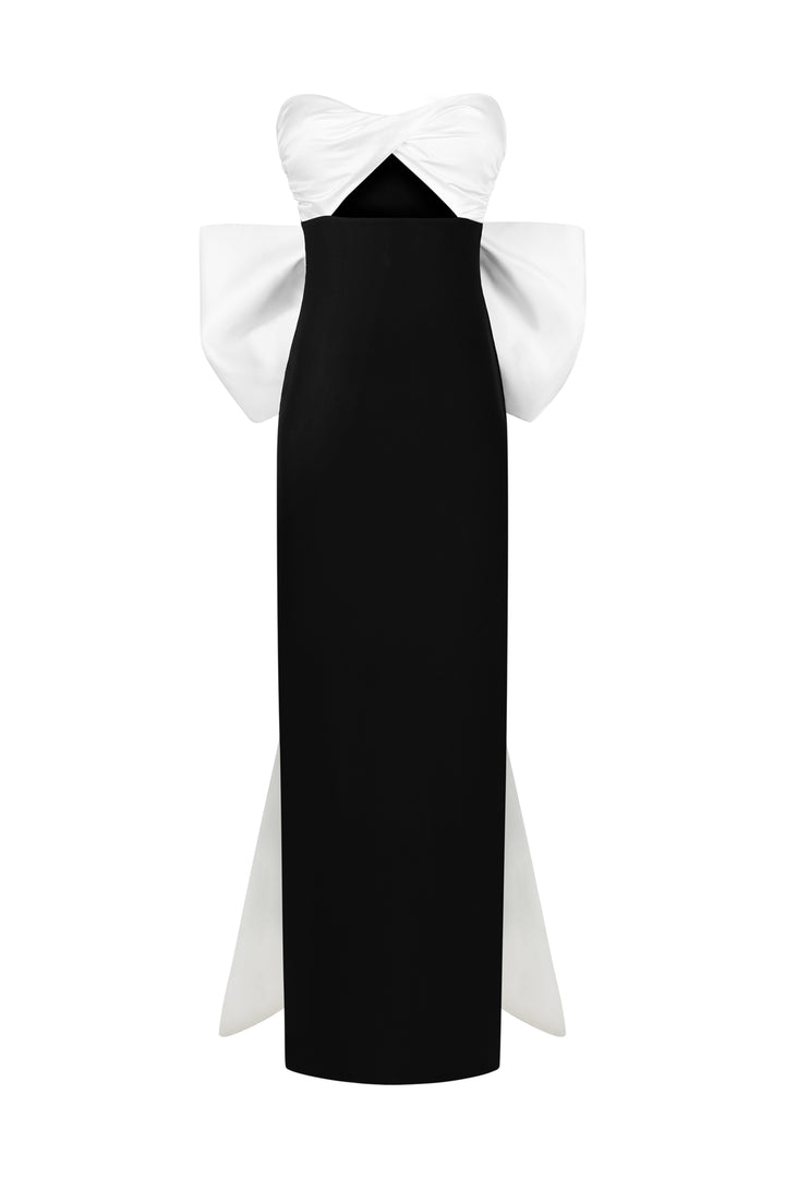 Raidah Sleeveless Bow Hollowed out Bandage Maxi Dress