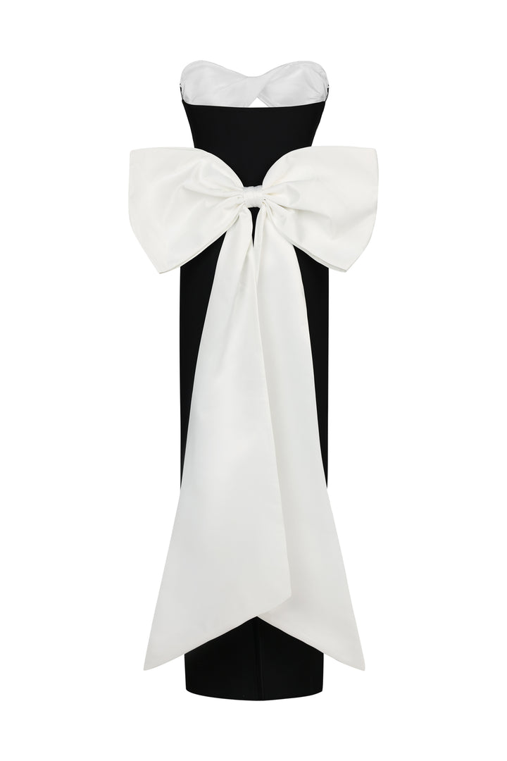 Raidah Sleeveless Bow Hollowed out Bandage Maxi Dress