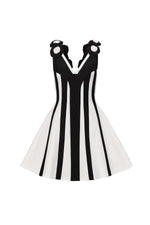 Load image into Gallery viewer, Serela Sleeveless V-Neck Flower Bandage Mini Dress