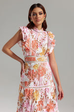 Load image into Gallery viewer, Ksenia Sleeveless Lace Midi Dress