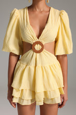 Load image into Gallery viewer, Wenda Cut Out Ruffle Dress