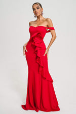 Load image into Gallery viewer, Xulia Off Shoulder Maxi Dress